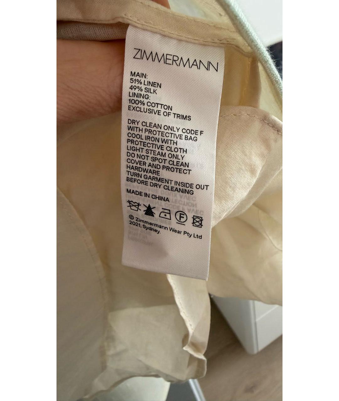 ZIMMERMANN Мульти льняное платье, фото 8