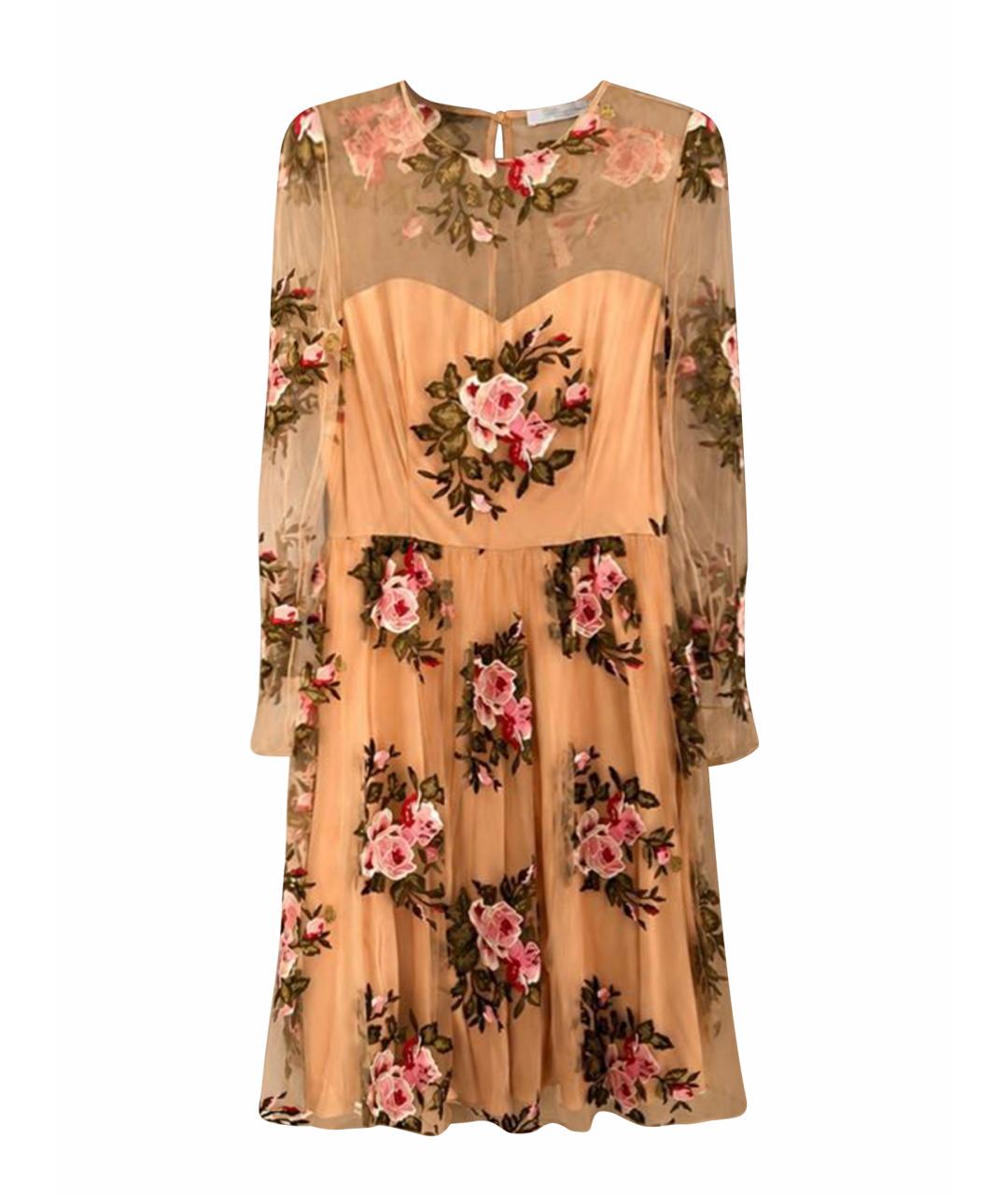 BLUMARINE Бежевое вискозное вечернее платье, фото 1