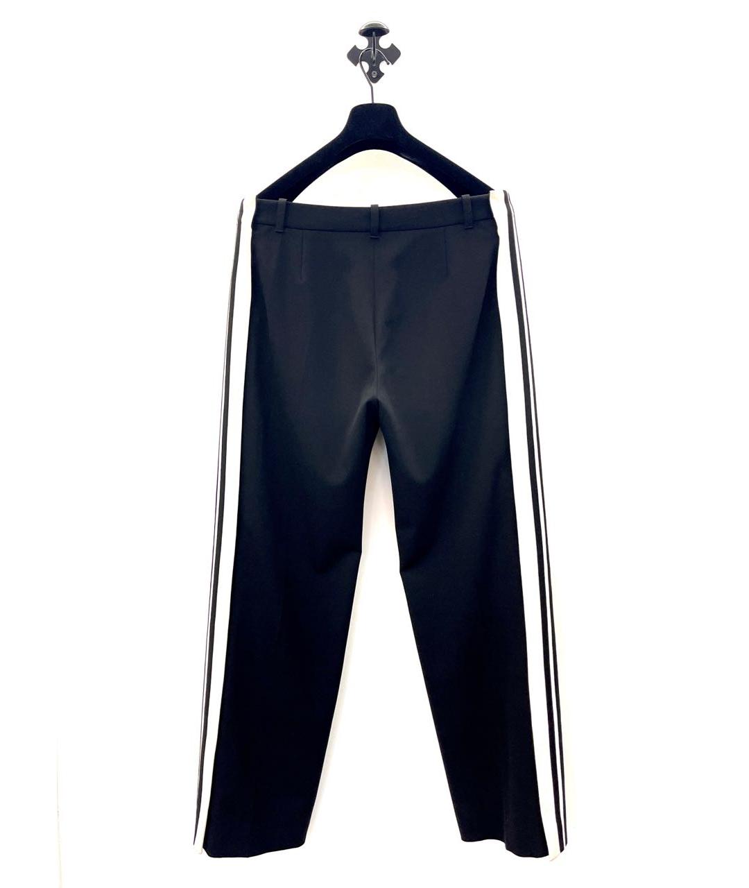 BALENCIAGA Черные шерстяные повседневные брюки, фото 2