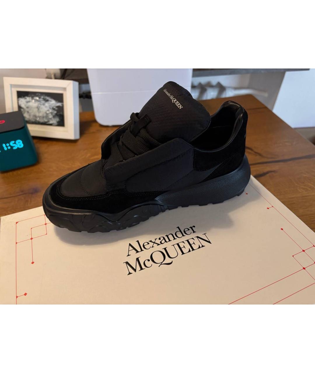 ALEXANDER MCQUEEN Черные кожаные кроссовки, фото 5
