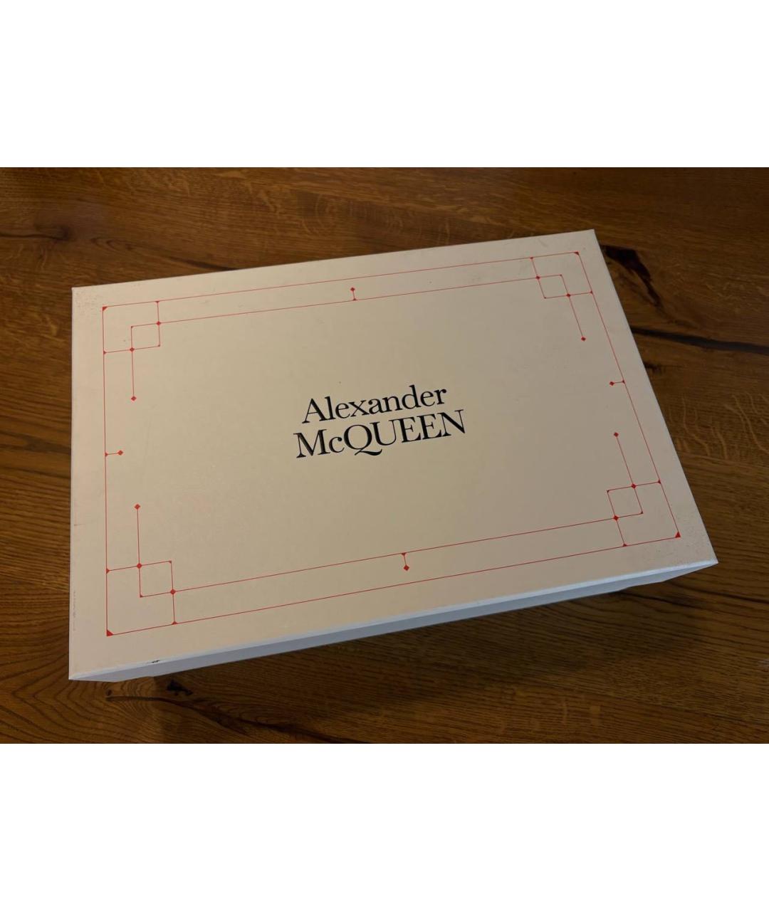 ALEXANDER MCQUEEN Черные кожаные кроссовки, фото 4