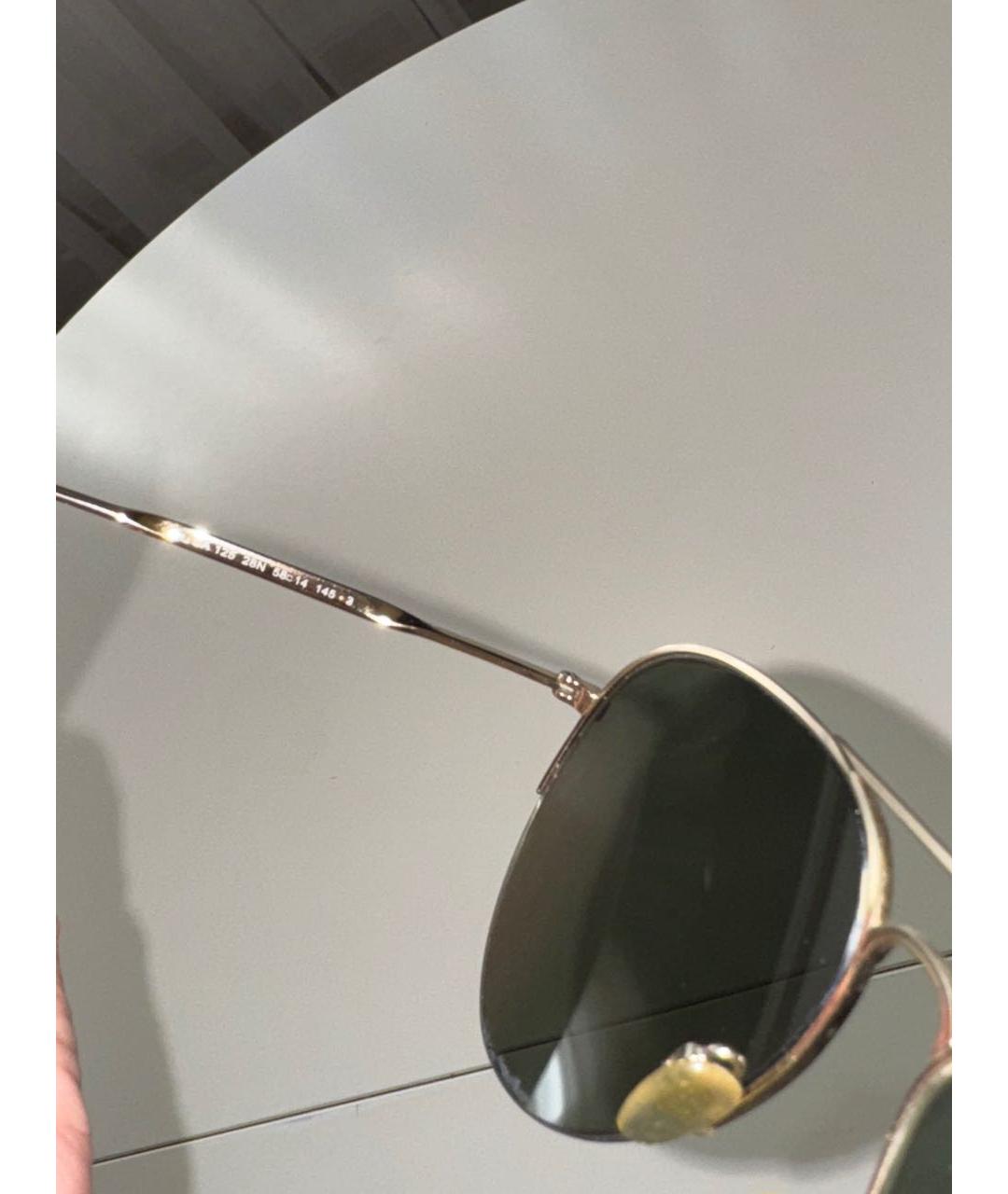 BALENCIAGA Серебряные металлические солнцезащитные очки, фото 3