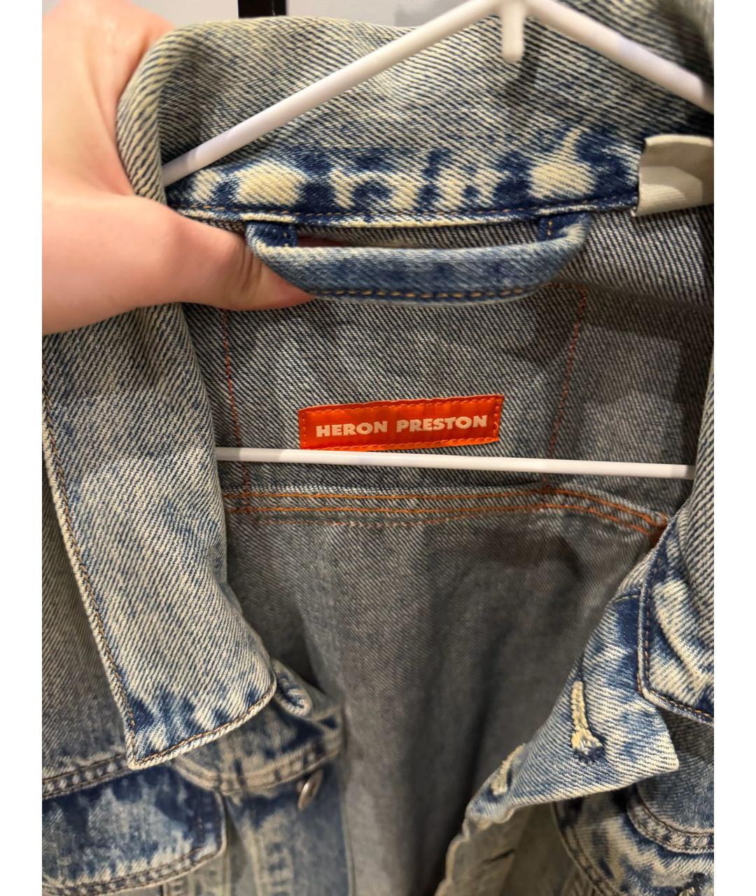 HERON PRESTON Голубая деним куртка, фото 4