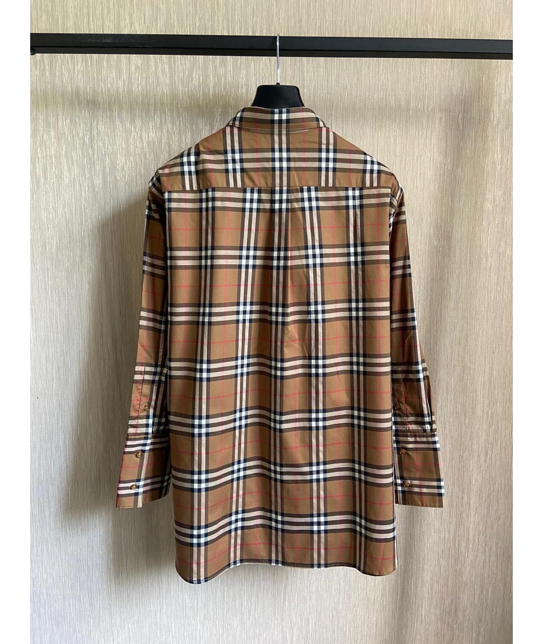 BURBERRY Коричневая хлопковая рубашка, фото 2