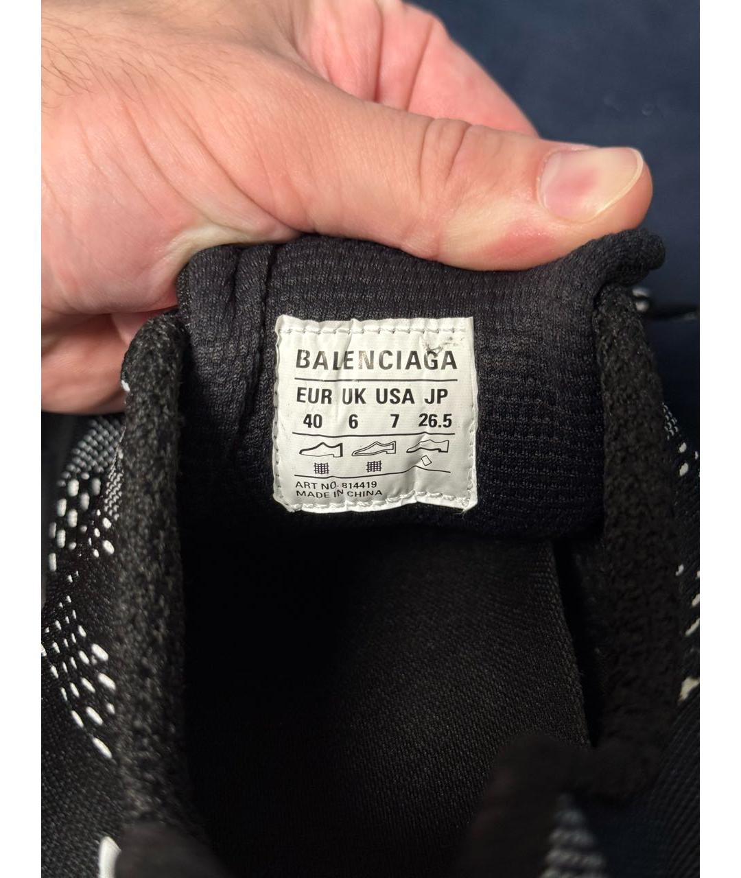 BALENCIAGA Черные текстильные низкие кроссовки / кеды, фото 7