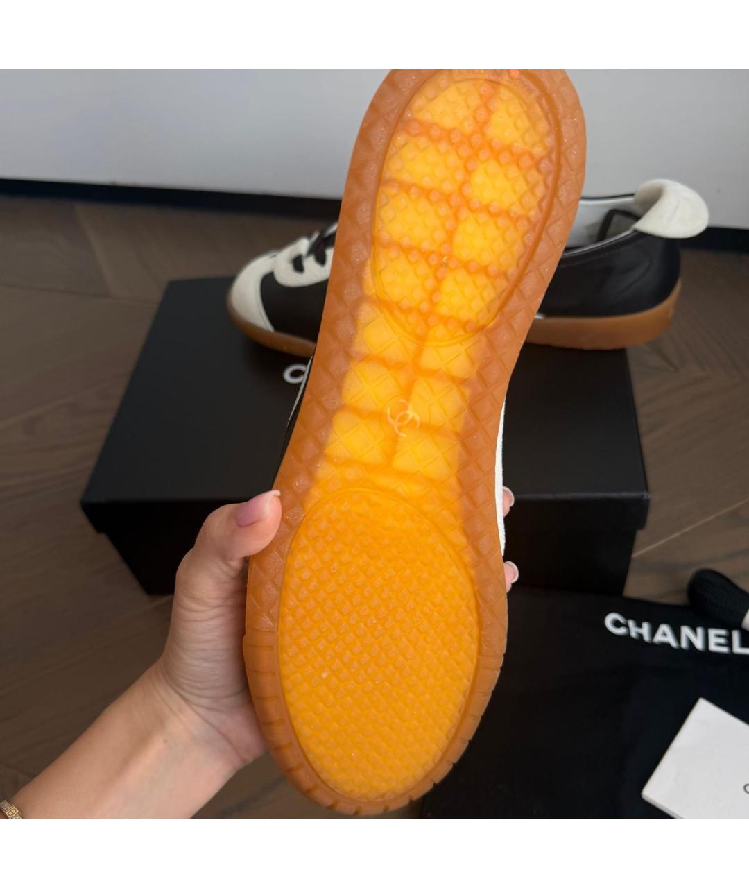 CHANEL Мульти кожаные кеды, фото 4