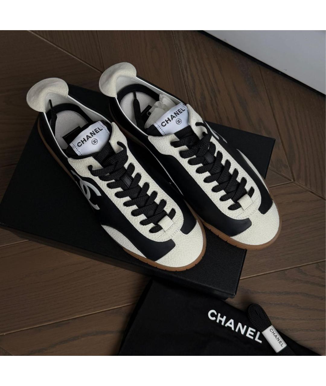 CHANEL Мульти кожаные кеды, фото 2