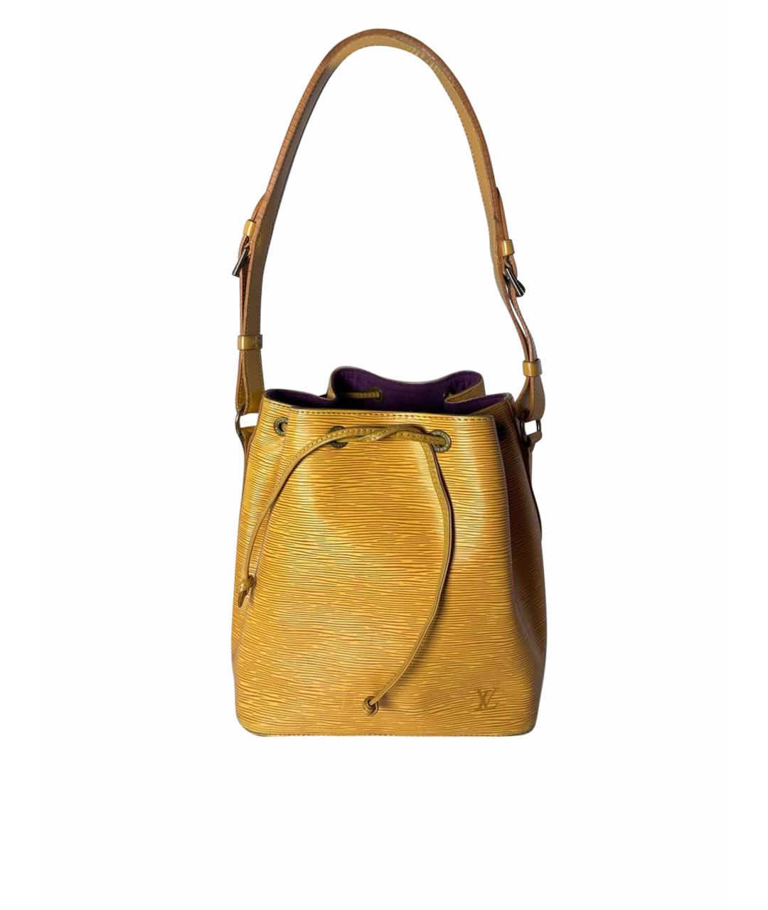 LOUIS VUITTON Горчичная кожаная сумка через плечо, фото 1