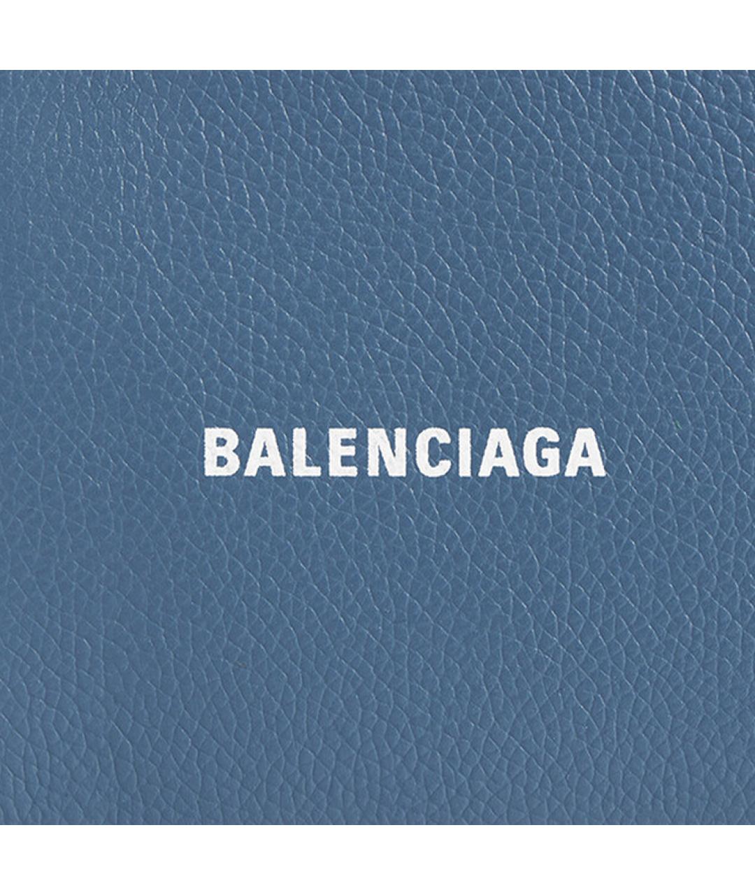 BALENCIAGA Синий кожаный кошелек, фото 4