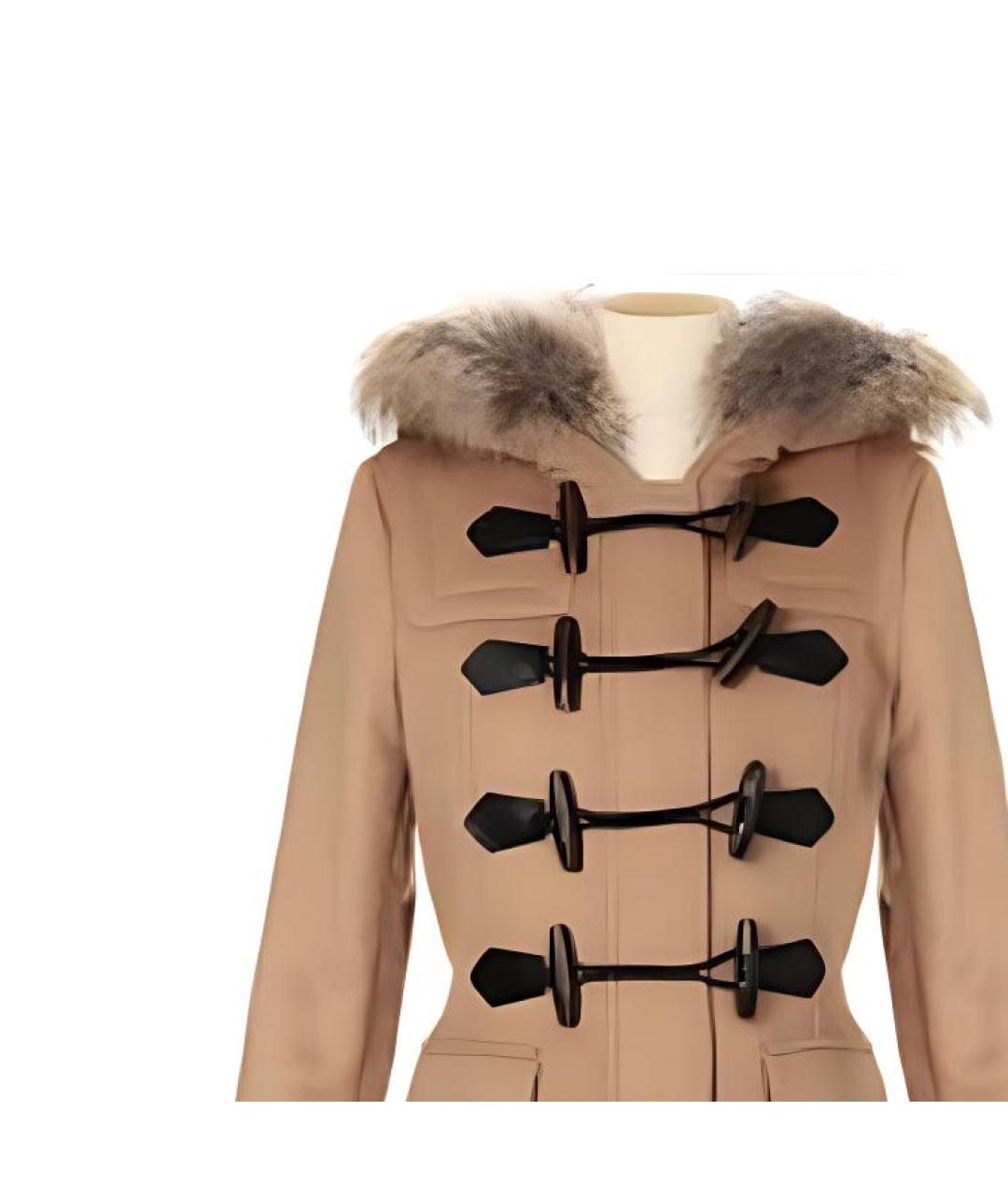 BURBERRY Хаки шерстяное пальто, фото 3