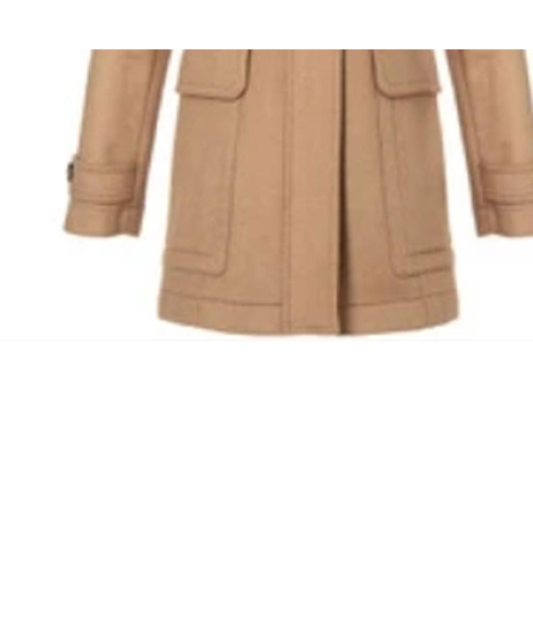 BURBERRY Хаки шерстяное пальто, фото 4