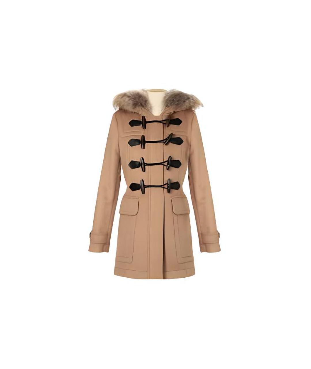 BURBERRY Хаки шерстяное пальто, фото 1