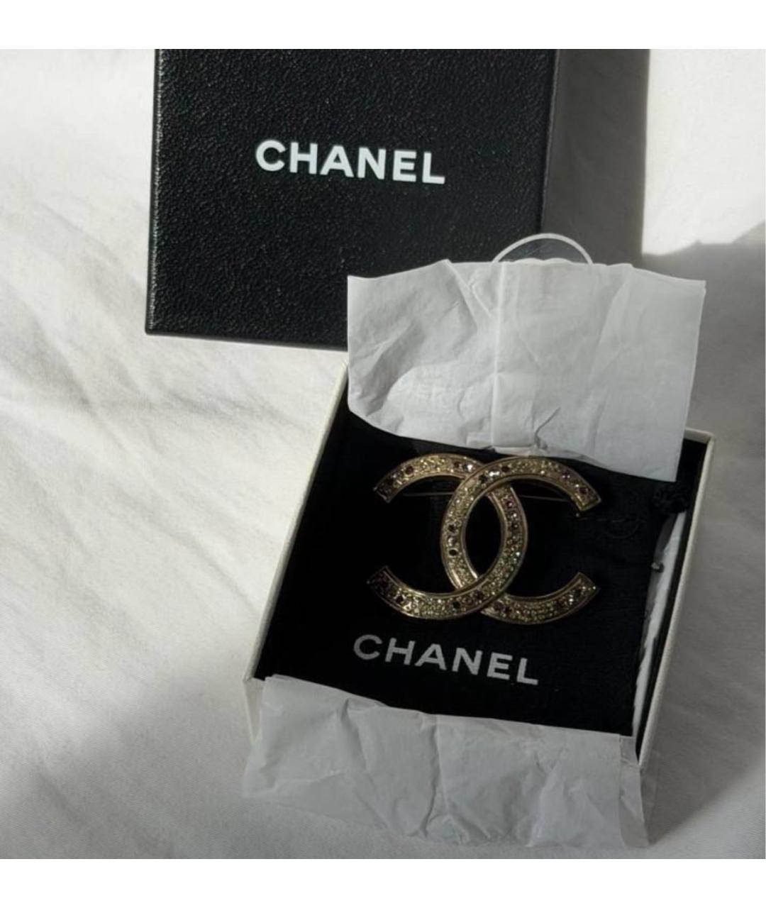 CHANEL Золотая металлическая булавка / брошь, фото 2