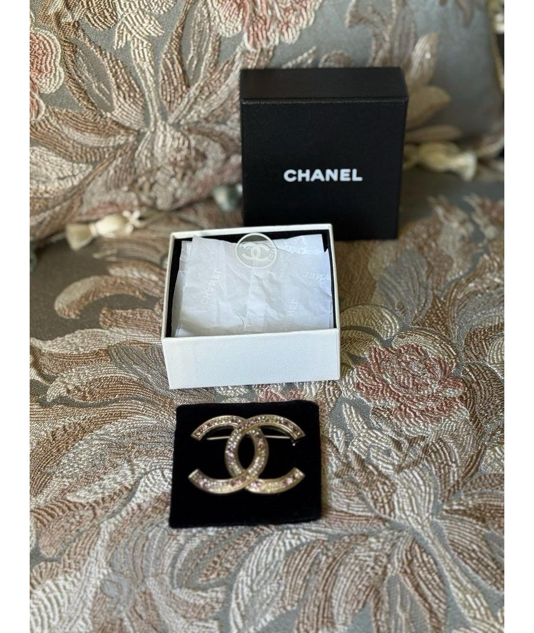 CHANEL Золотая металлическая булавка / брошь, фото 4