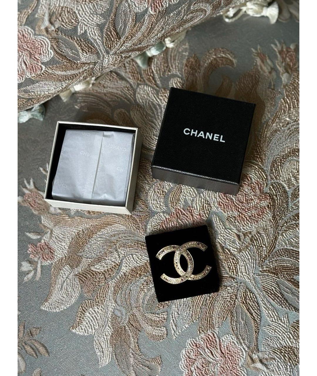 CHANEL Золотая металлическая булавка / брошь, фото 3