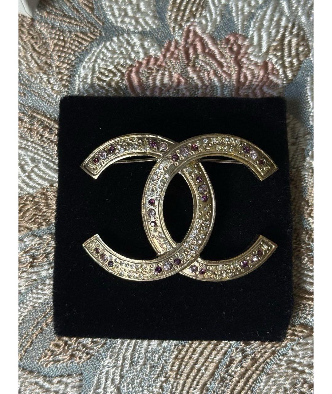 CHANEL Золотая металлическая булавка / брошь, фото 5