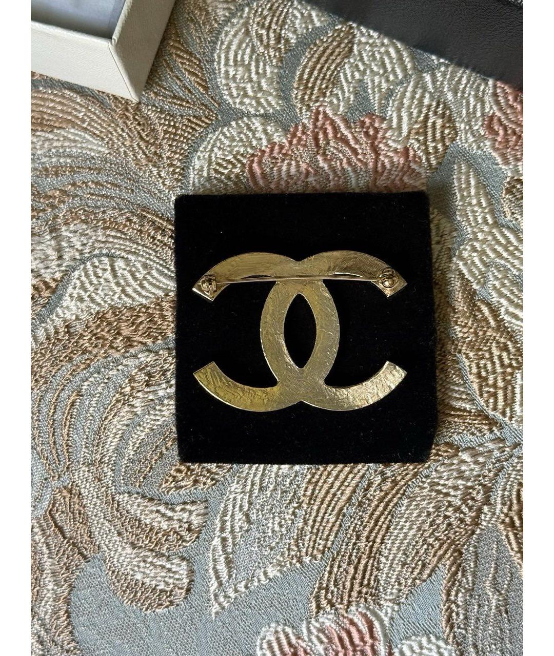 CHANEL Золотая металлическая булавка / брошь, фото 6