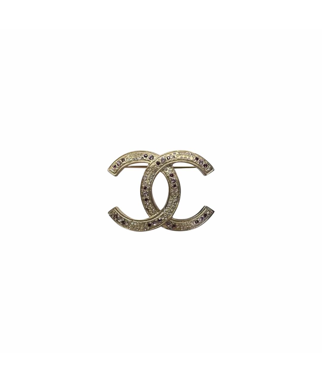 CHANEL Золотая металлическая булавка / брошь, фото 1