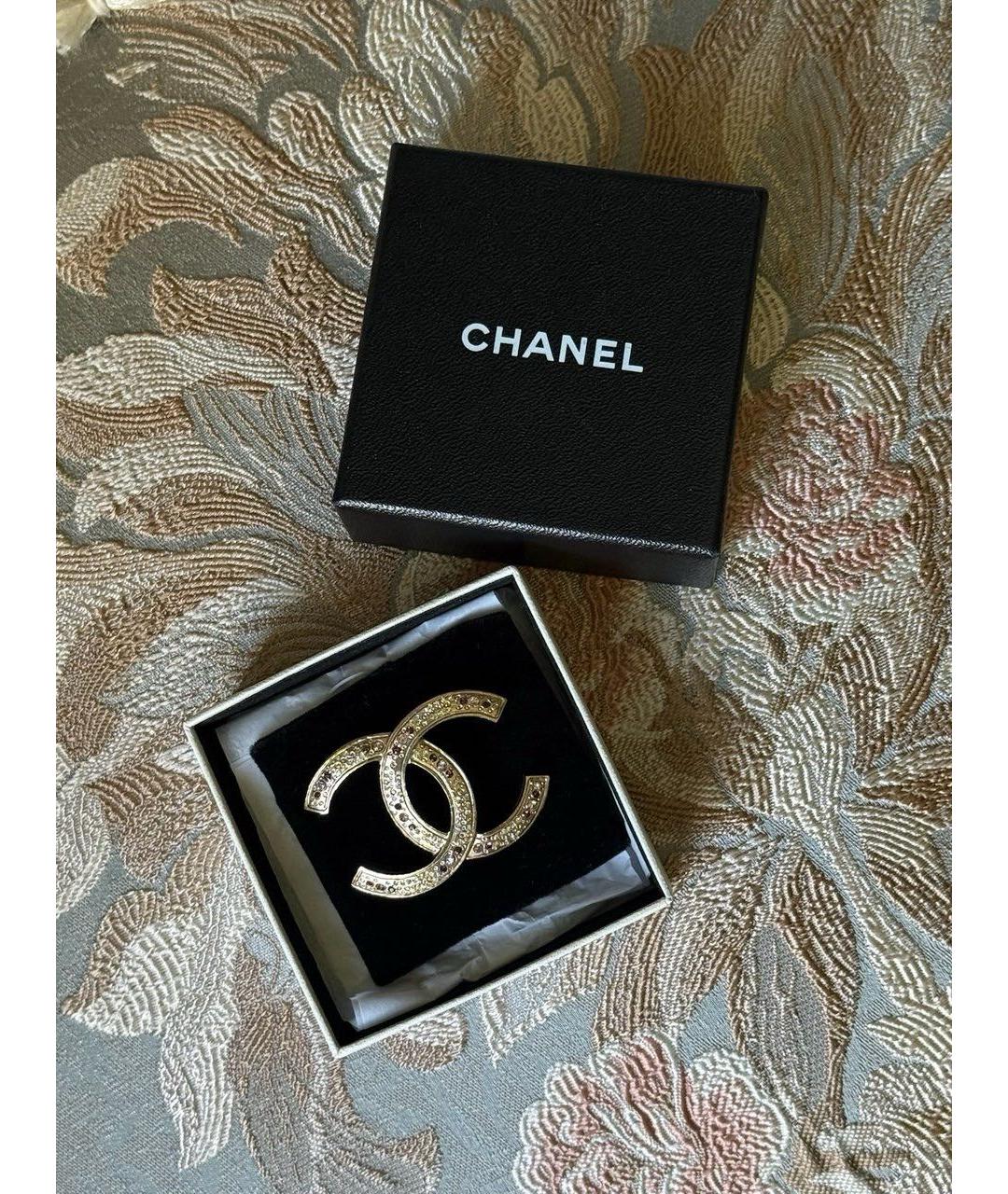 CHANEL Золотая металлическая булавка / брошь, фото 8