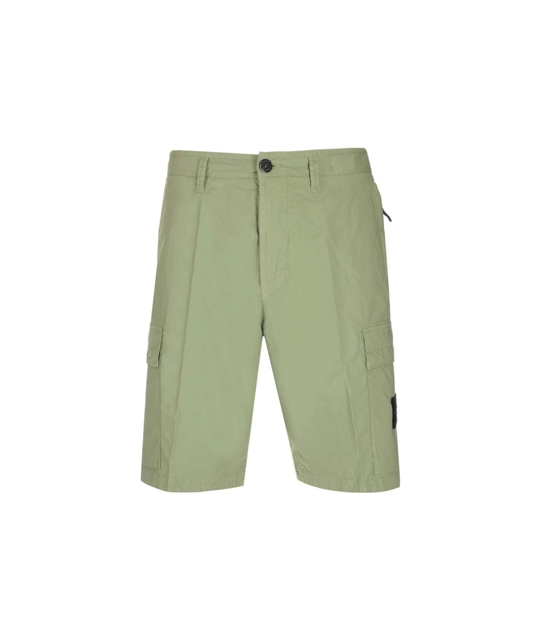 STONE ISLAND Зеленые шорты, фото 3