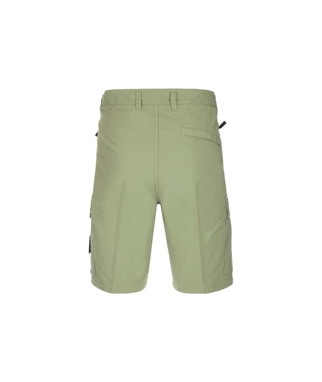STONE ISLAND Зеленые шорты, фото 2