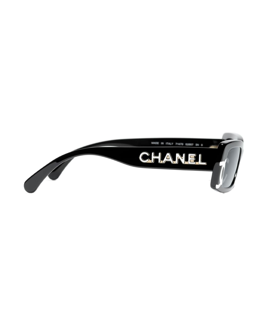 CHANEL Черные пластиковые солнцезащитные очки, фото 4