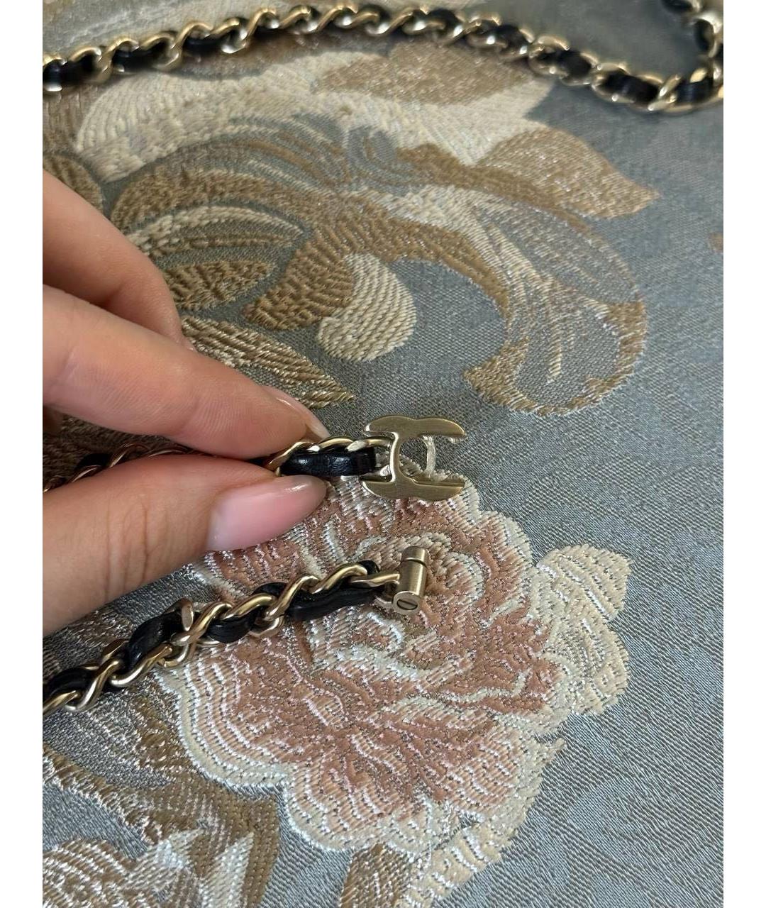 CHANEL Черный кожаный ремень, фото 3