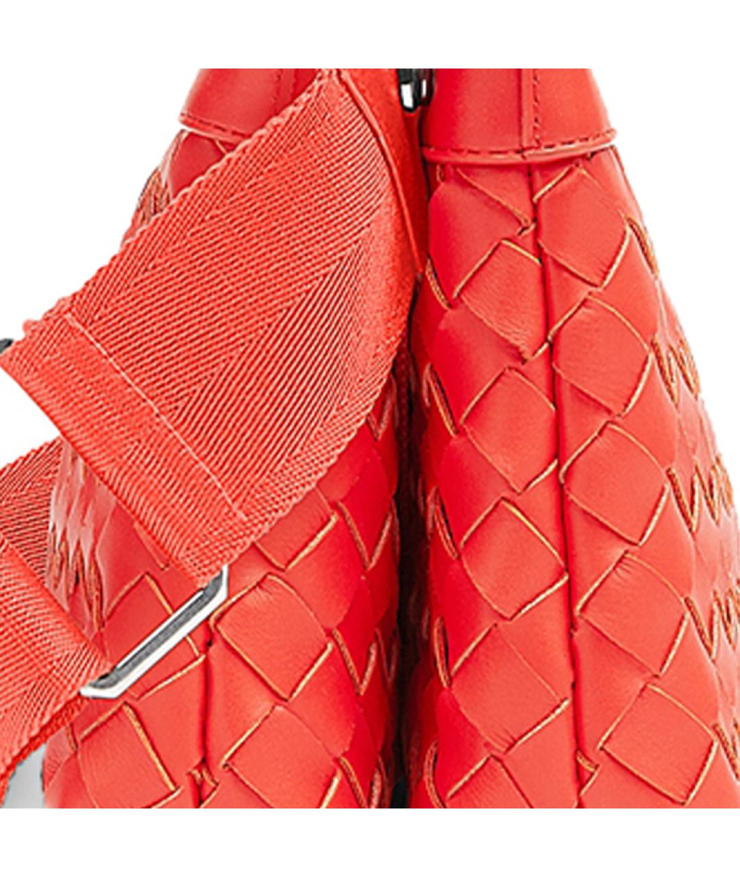 BOTTEGA VENETA Оранжевая кожаная сумка на плечо, фото 4