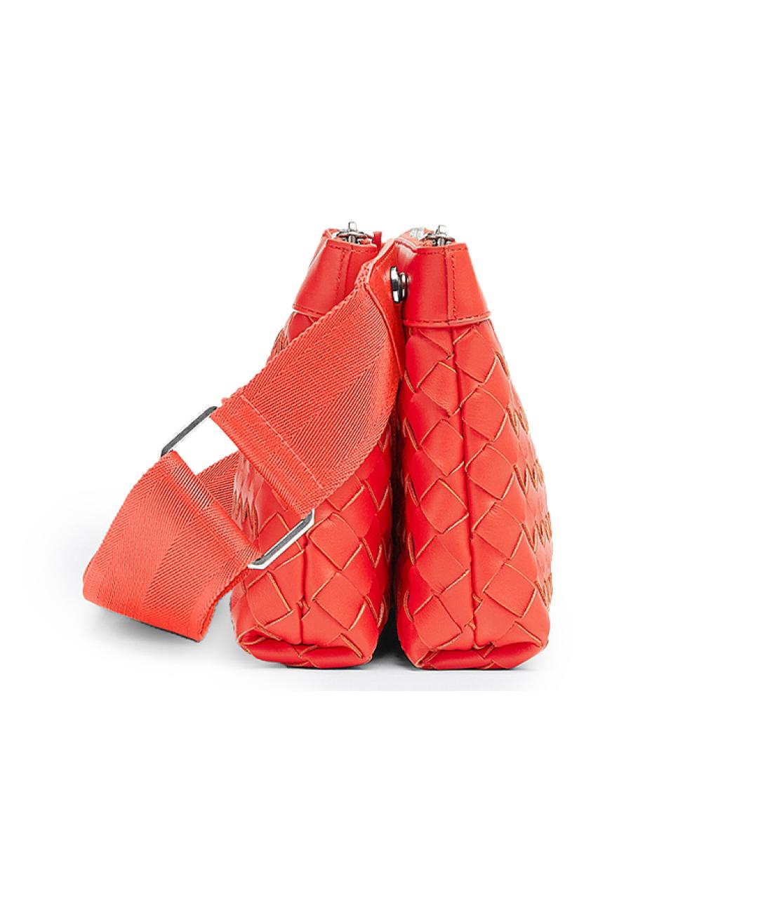 BOTTEGA VENETA Оранжевая кожаная сумка на плечо, фото 3