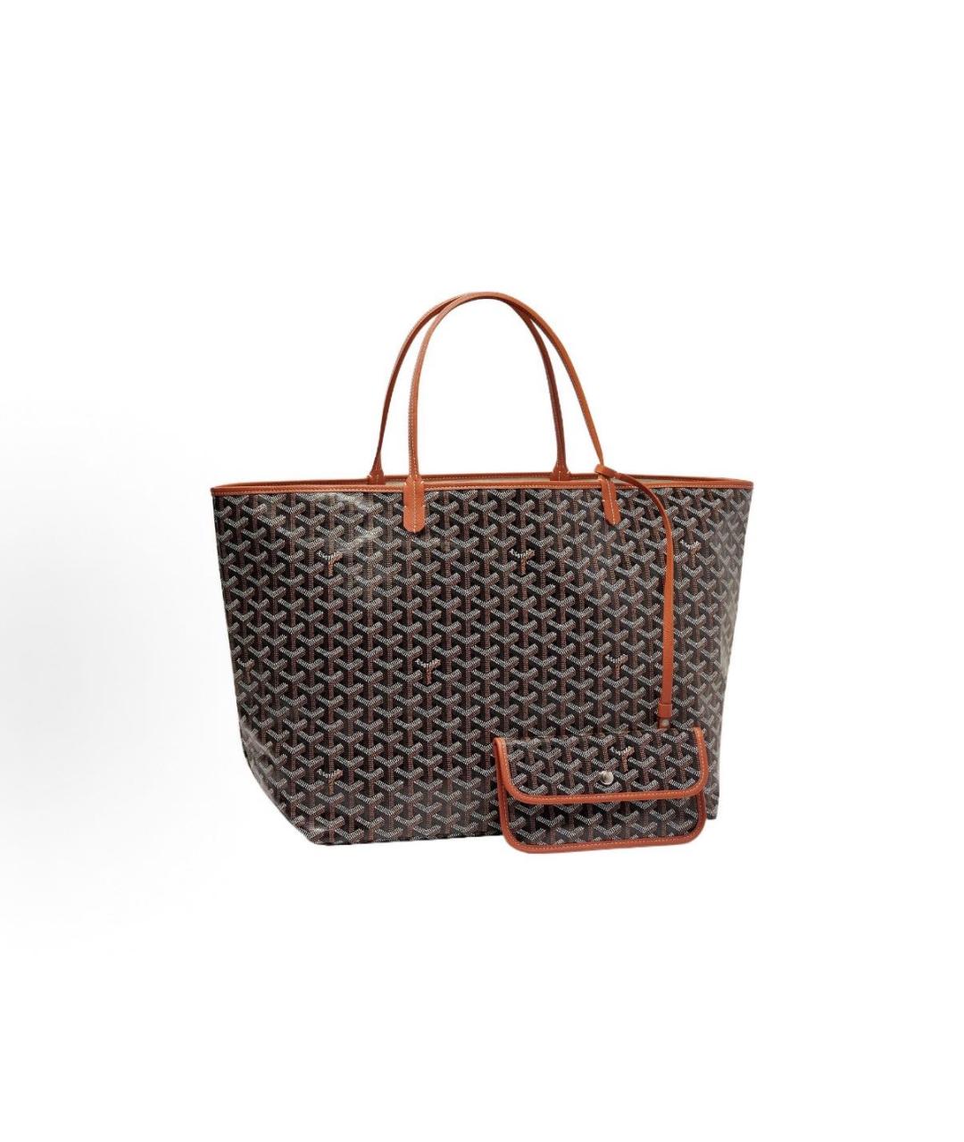 GOYARD Коричневая кожаная сумка тоут, фото 5