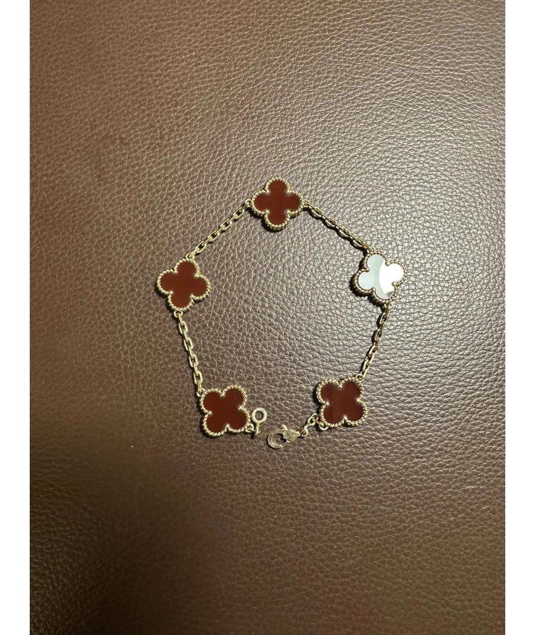 VAN CLEEF & ARPELS Бордовый браслет из желтого золота, фото 4
