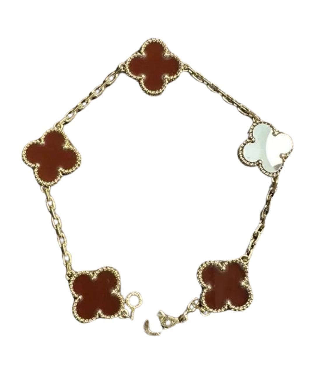 VAN CLEEF & ARPELS Бордовый браслет из желтого золота, фото 1