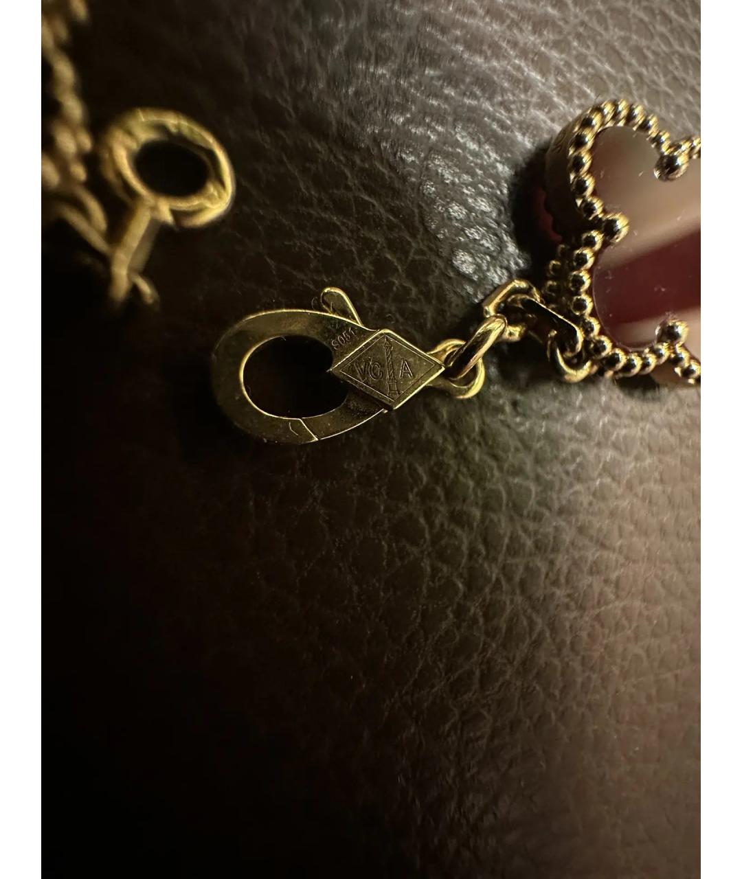 VAN CLEEF & ARPELS Бордовый браслет из желтого золота, фото 2