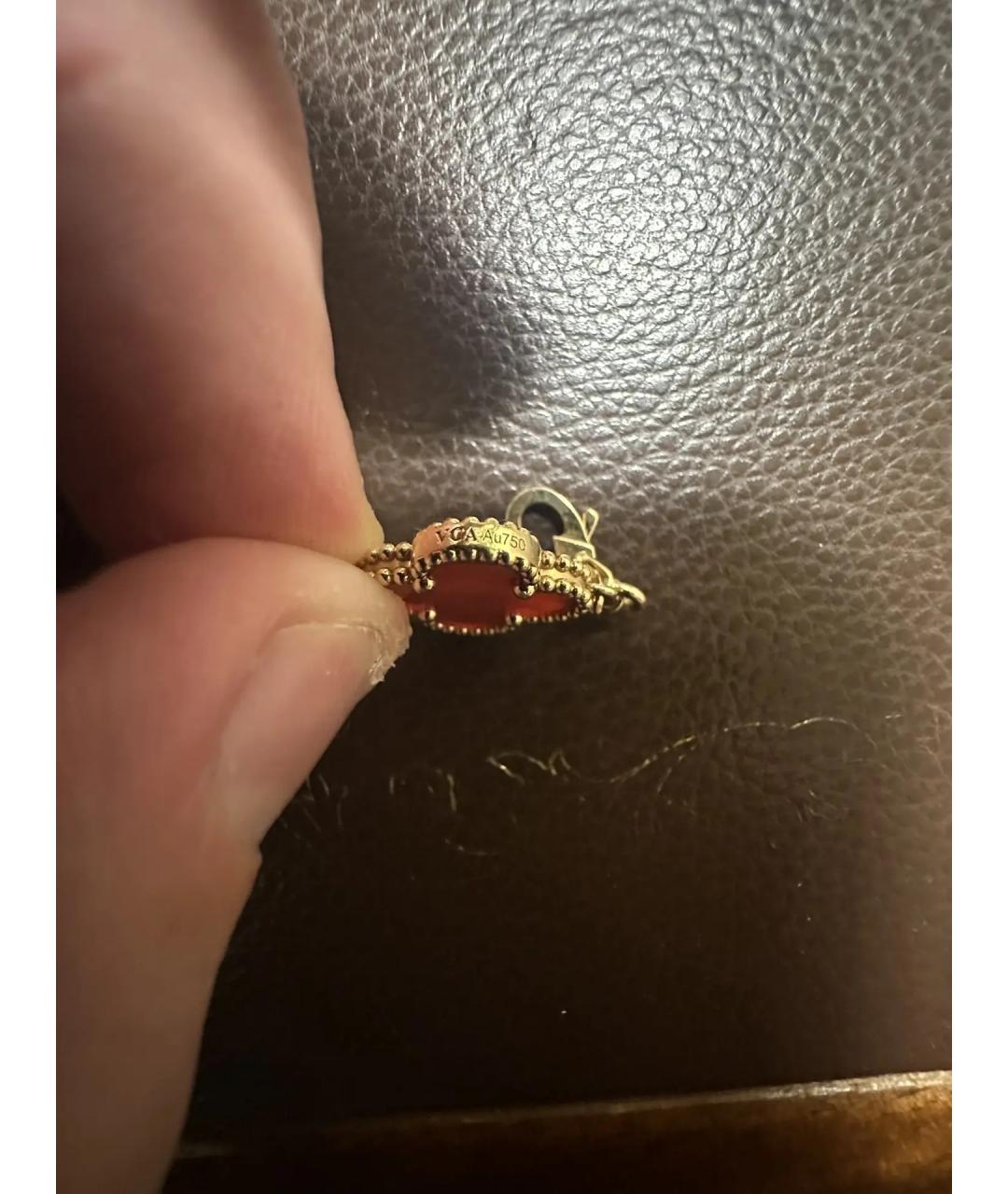 VAN CLEEF & ARPELS Бордовый браслет из желтого золота, фото 3