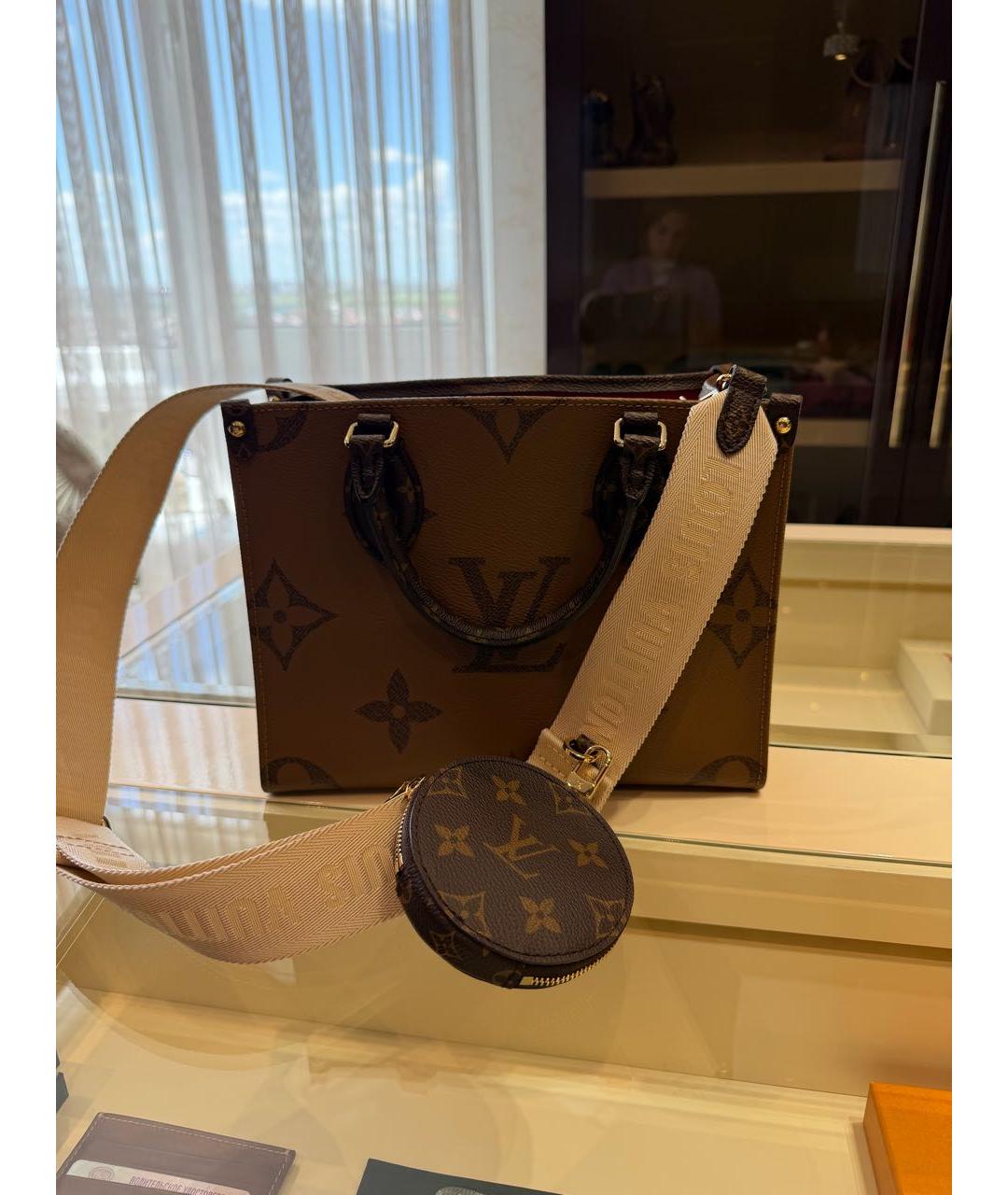 LOUIS VUITTON Коричневая сумка тоут, фото 3
