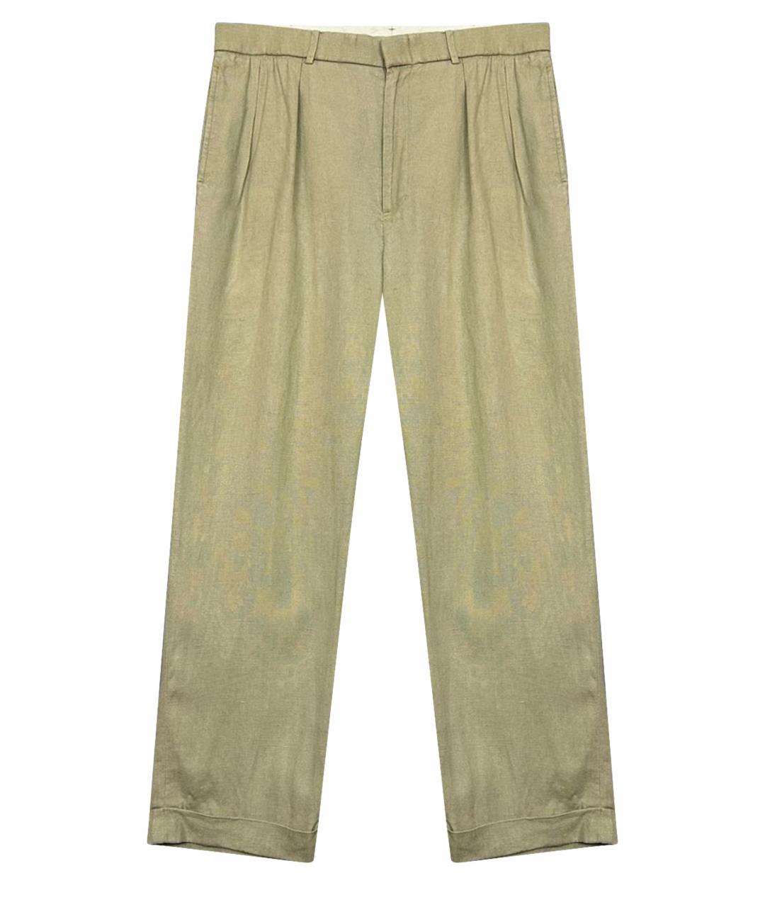 POLO RALPH LAUREN Бежевые льняные повседневные брюки, фото 1