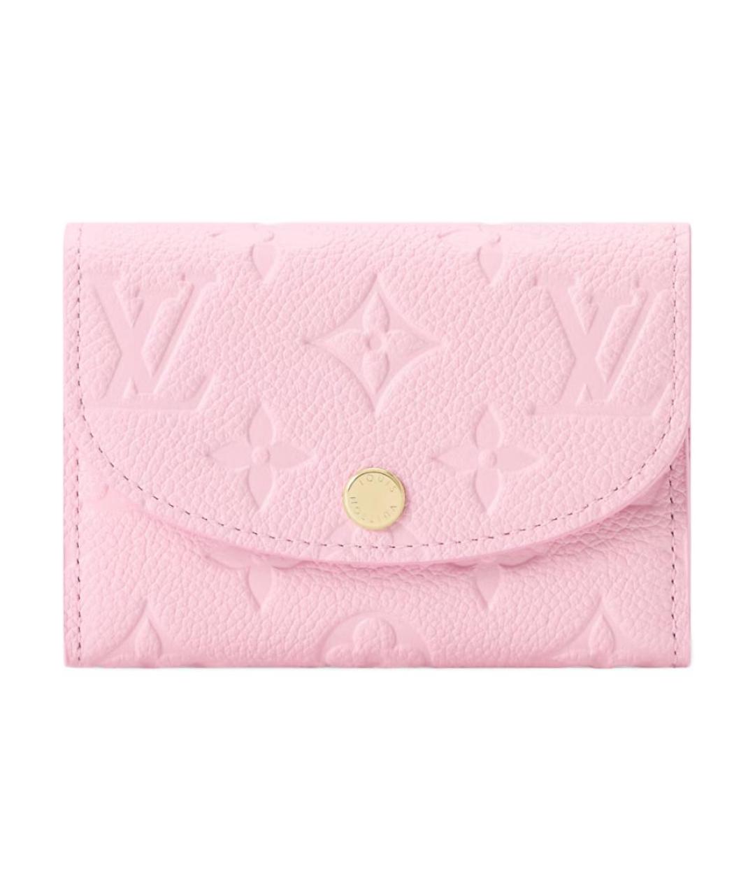 LOUIS VUITTON Розовый кожаный кошелек, фото 1