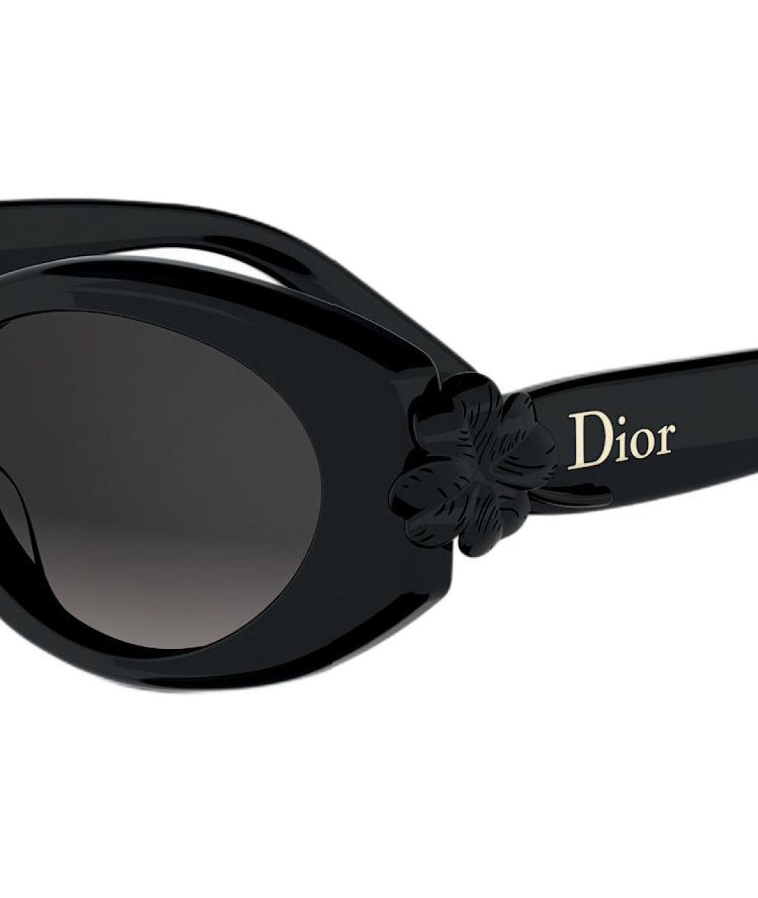 CHRISTIAN DIOR Черные пластиковые солнцезащитные очки, фото 2