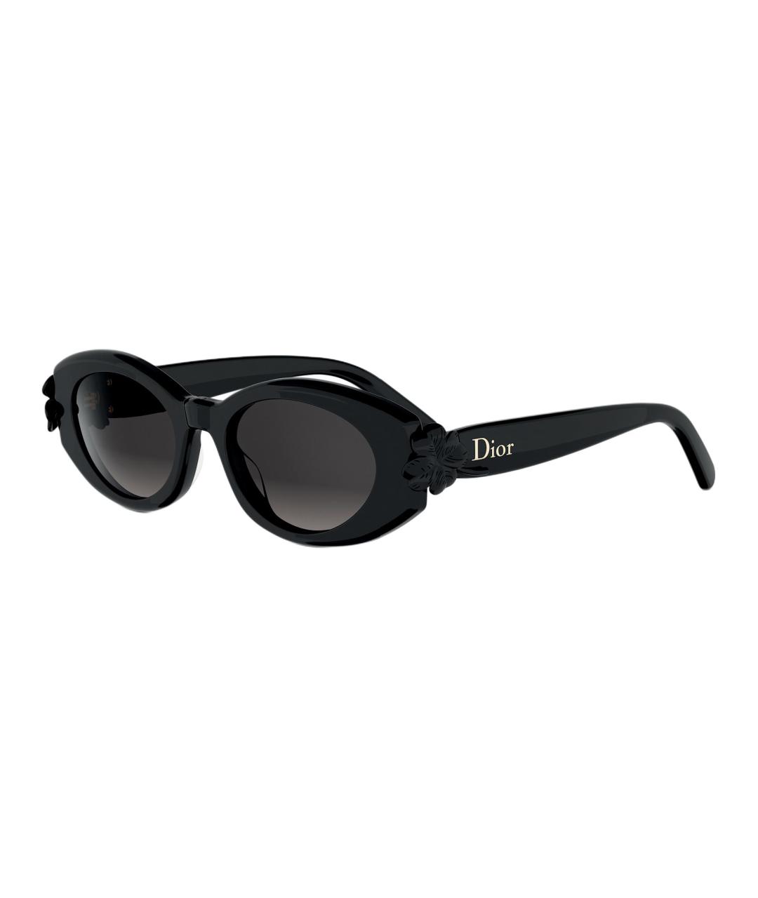 CHRISTIAN DIOR Черные пластиковые солнцезащитные очки, фото 1