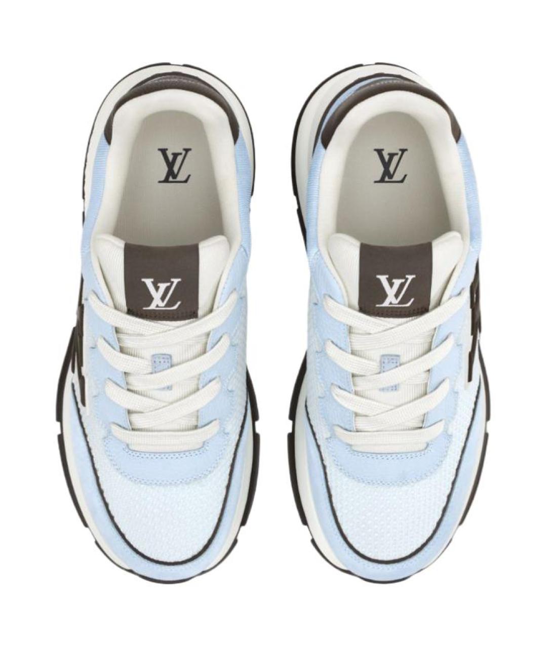 LOUIS VUITTON Голубые низкие кроссовки / кеды, фото 4