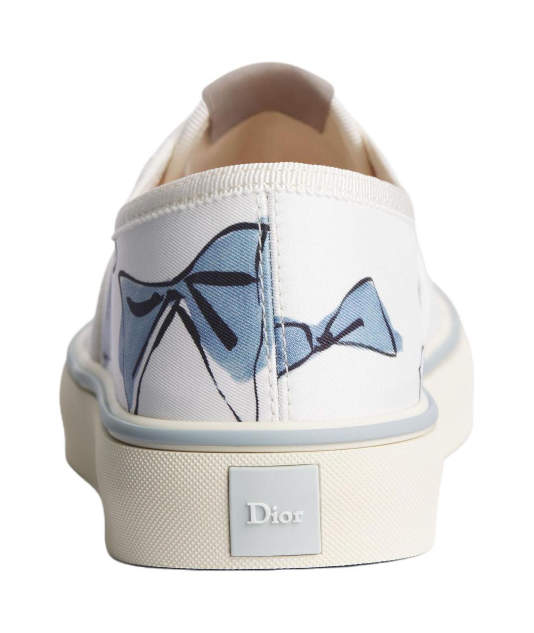CHRISTIAN DIOR Белые текстильные кроссовки, фото 4