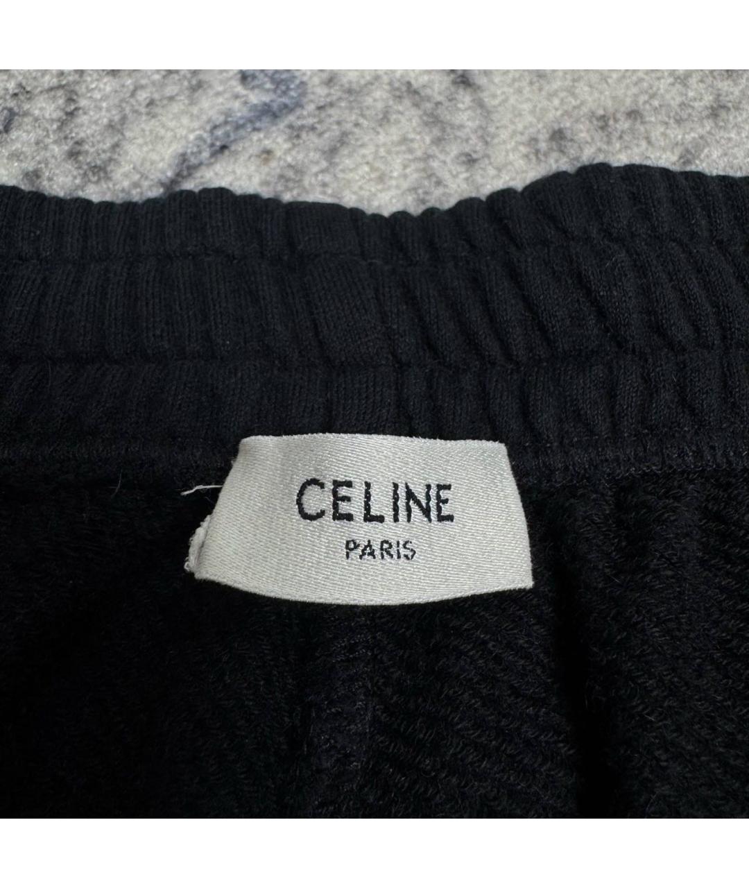 CELINE Черные хлопковые повседневные брюки, фото 4