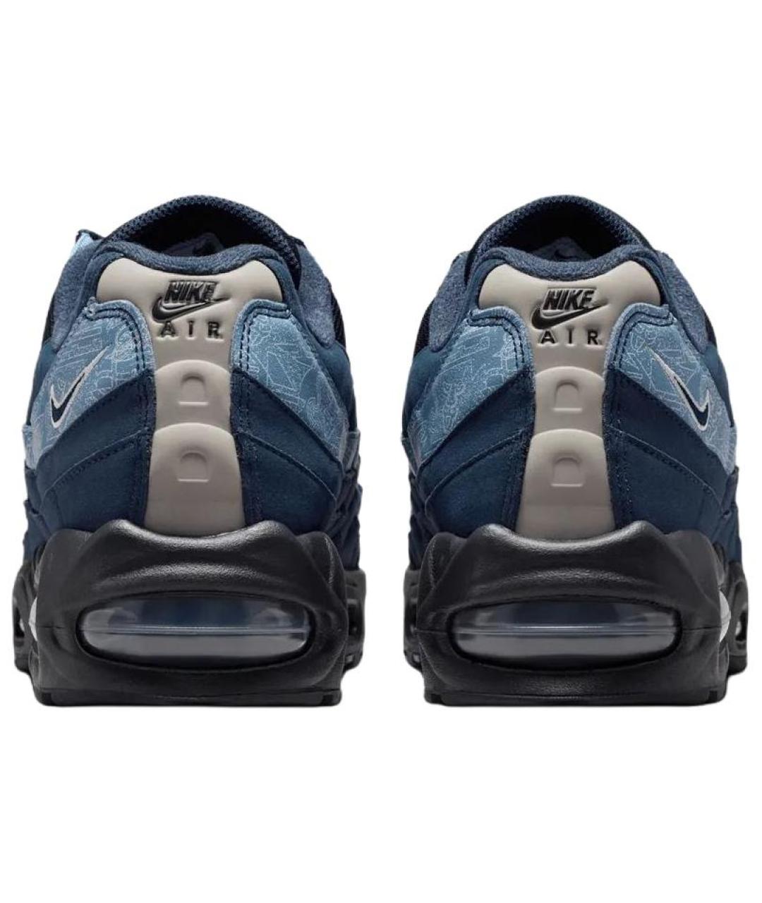 NIKE Синие текстильные низкие кроссовки / кеды, фото 5