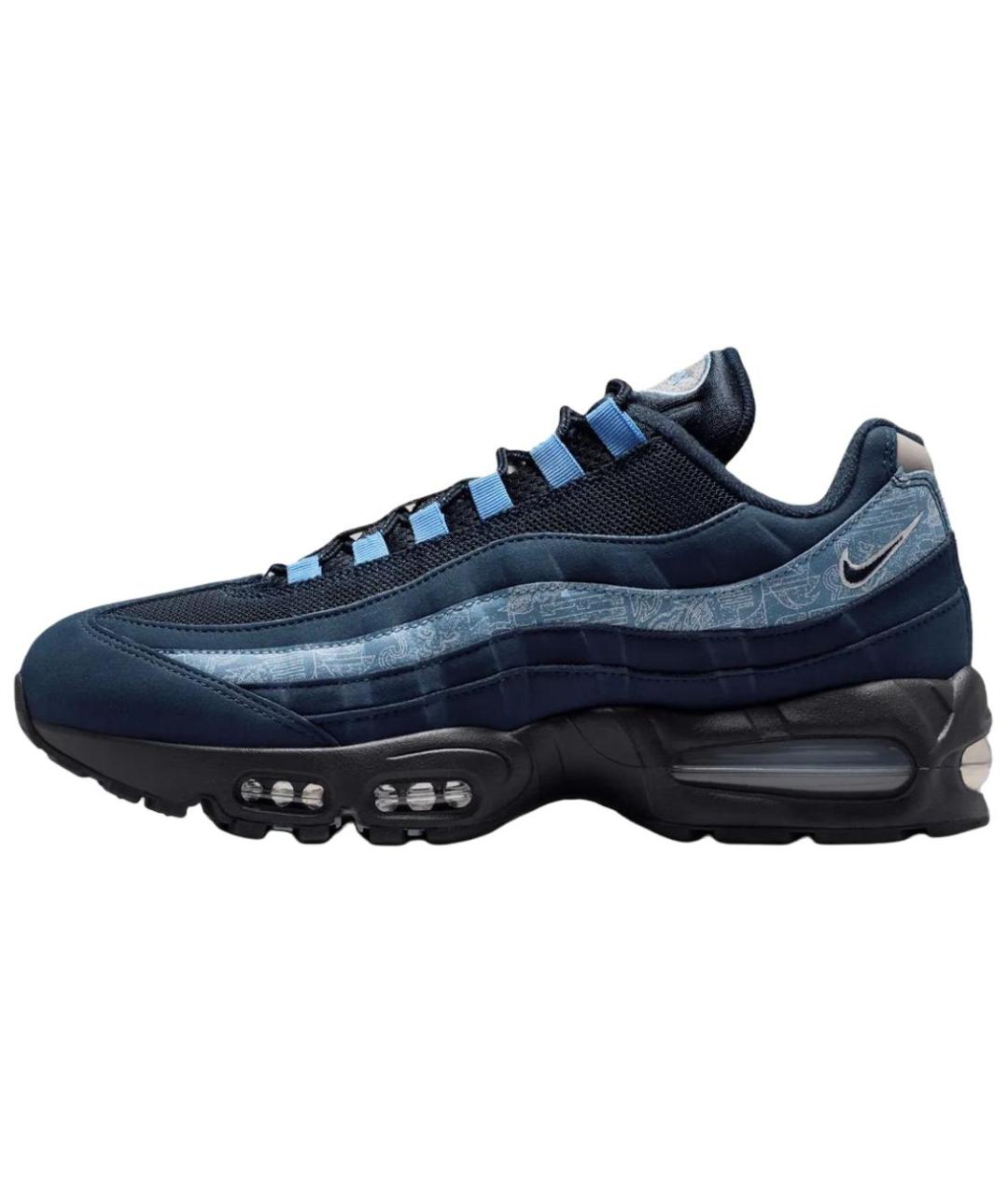 NIKE Синие текстильные низкие кроссовки / кеды, фото 2