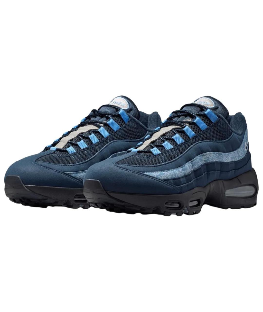 NIKE Синие текстильные низкие кроссовки / кеды, фото 3