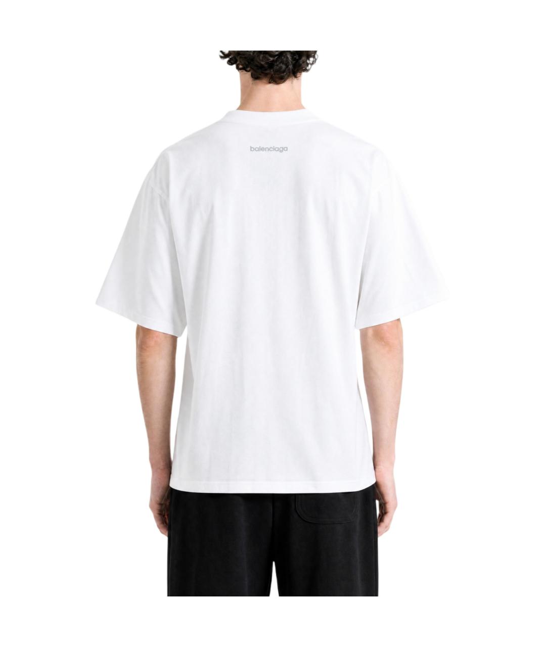 BALENCIAGA Белая футболка, фото 3