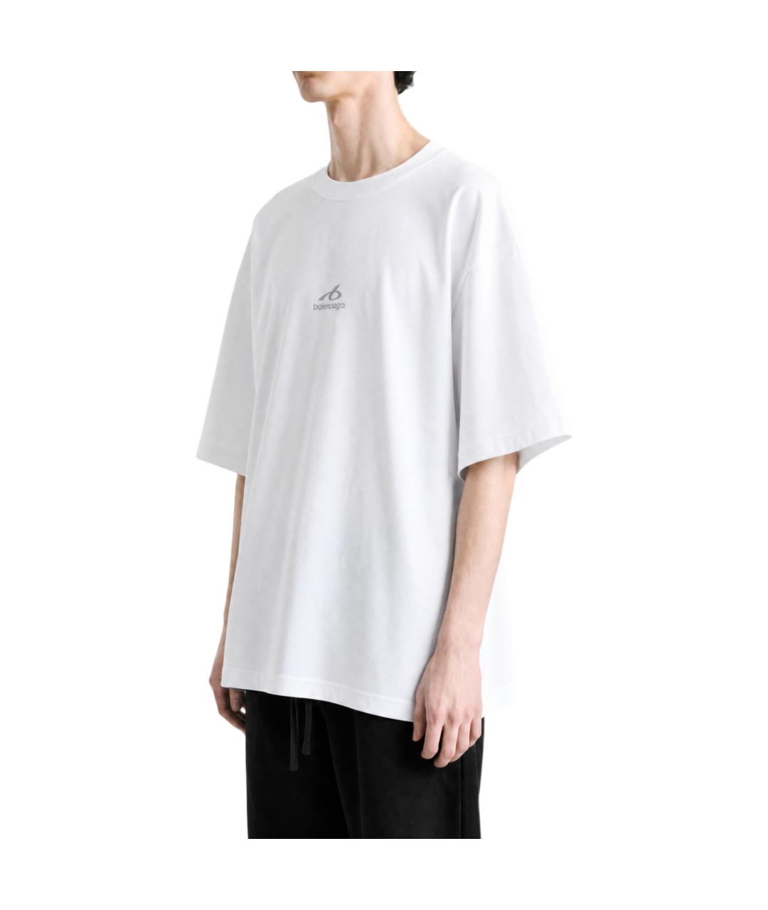 BALENCIAGA Белая футболка, фото 4