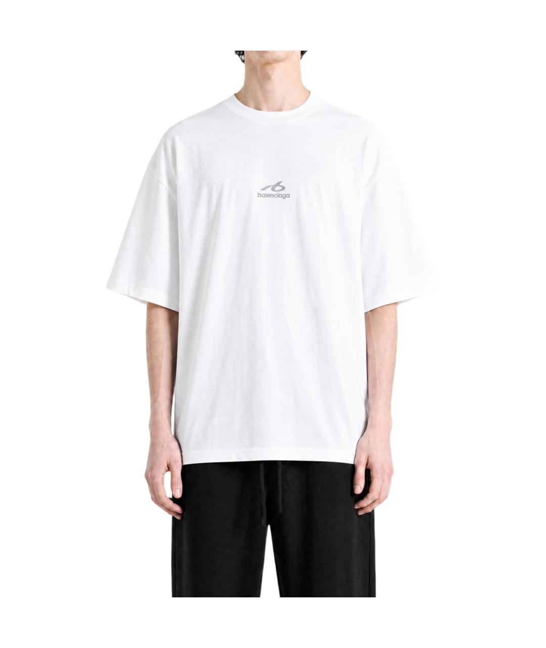 BALENCIAGA Белая футболка, фото 2