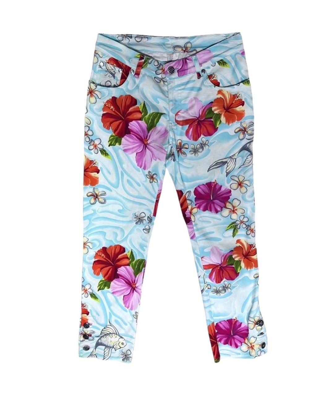 BLUMARINE Мульти хлопко-эластановые брюки узкие, фото 7