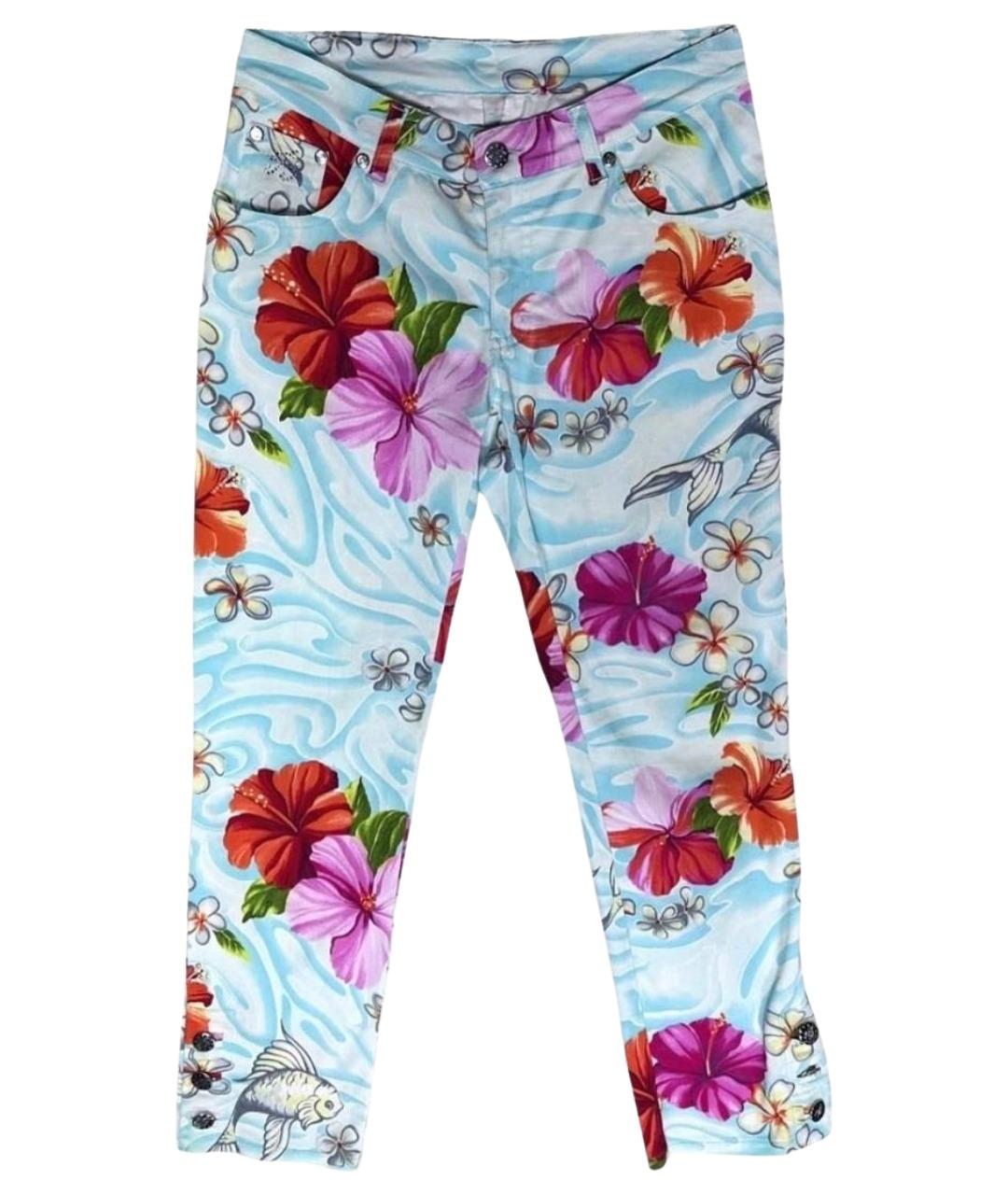 BLUMARINE Мульти хлопко-эластановые брюки узкие, фото 1